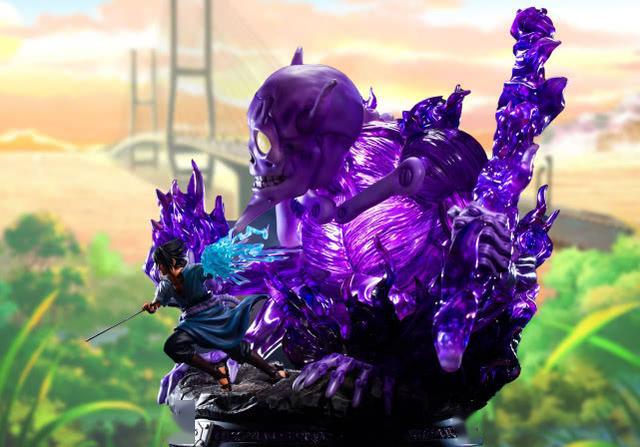 佐助不完全须佐能乎的手办肌肉纹理相当清晰底座的天照成亮点