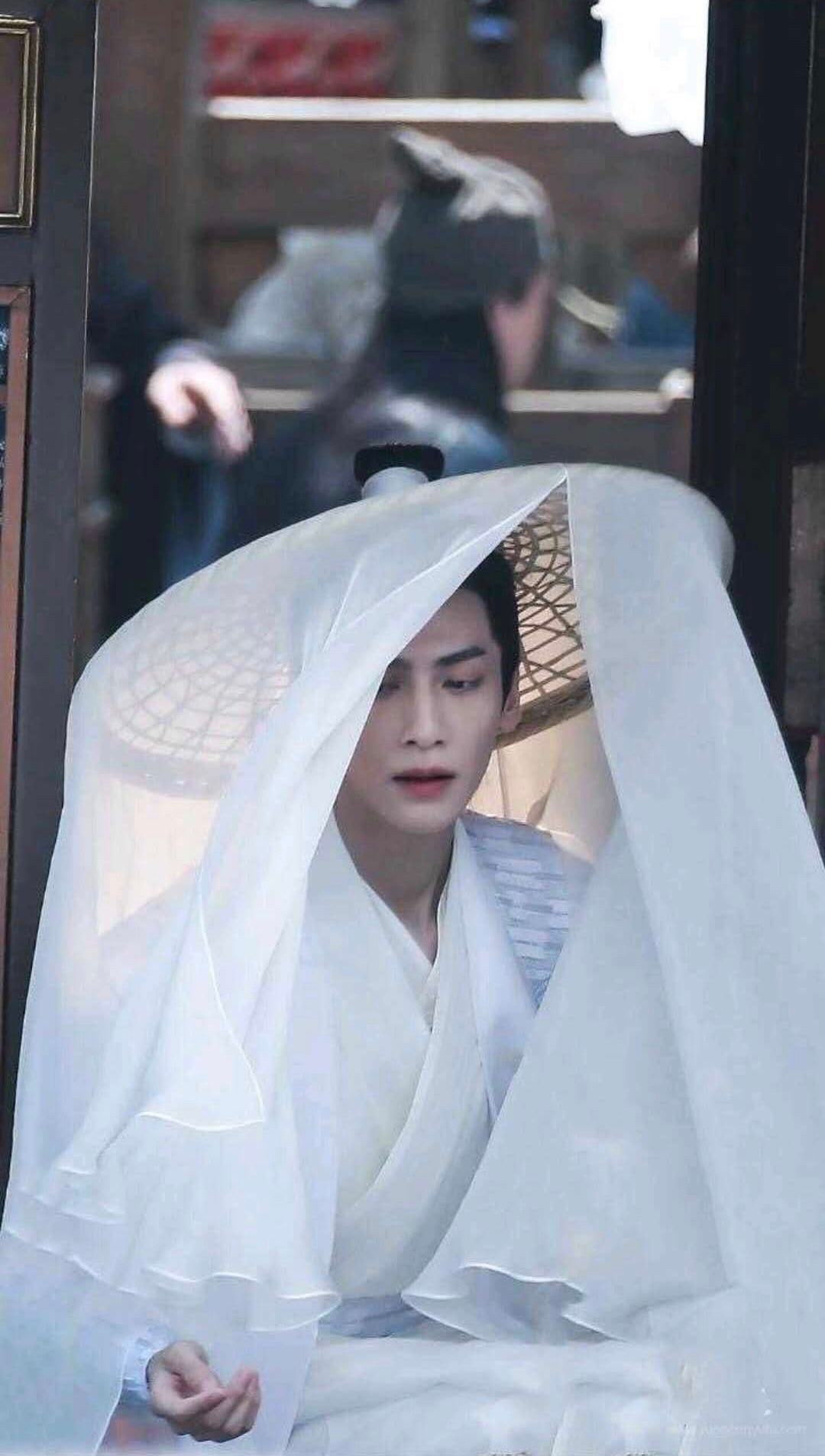 少年气息,罗云熙饰演的楚晚宁一袭白衣仙气飘飘,帷帽增添了一份神秘感