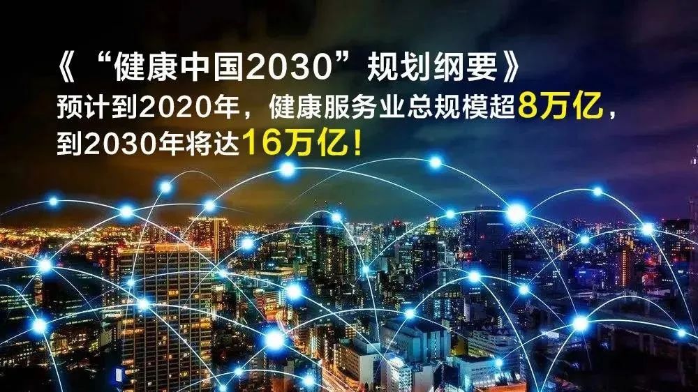 定下了明确目标:到2020年,健康服务业总规模超8万亿,到2030年达16万亿