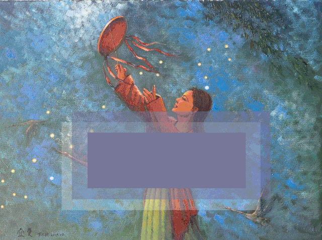 展览罗方扬二十四节气星空油画展