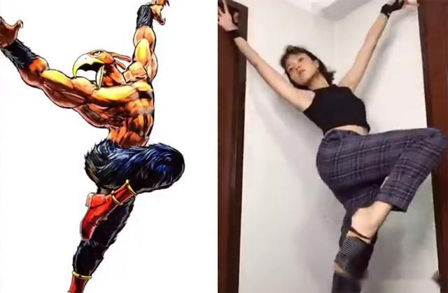 小姐姐模仿高难度jojo立,奇怪的姿势增加了,拍照再也不怕没pose_动作