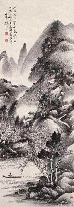 清代画家顾麟士山水画作品欣赏