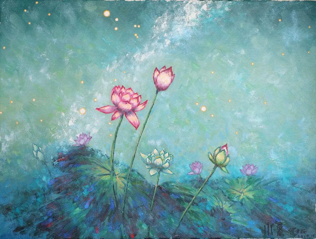 展览罗方扬二十四节气星空油画展