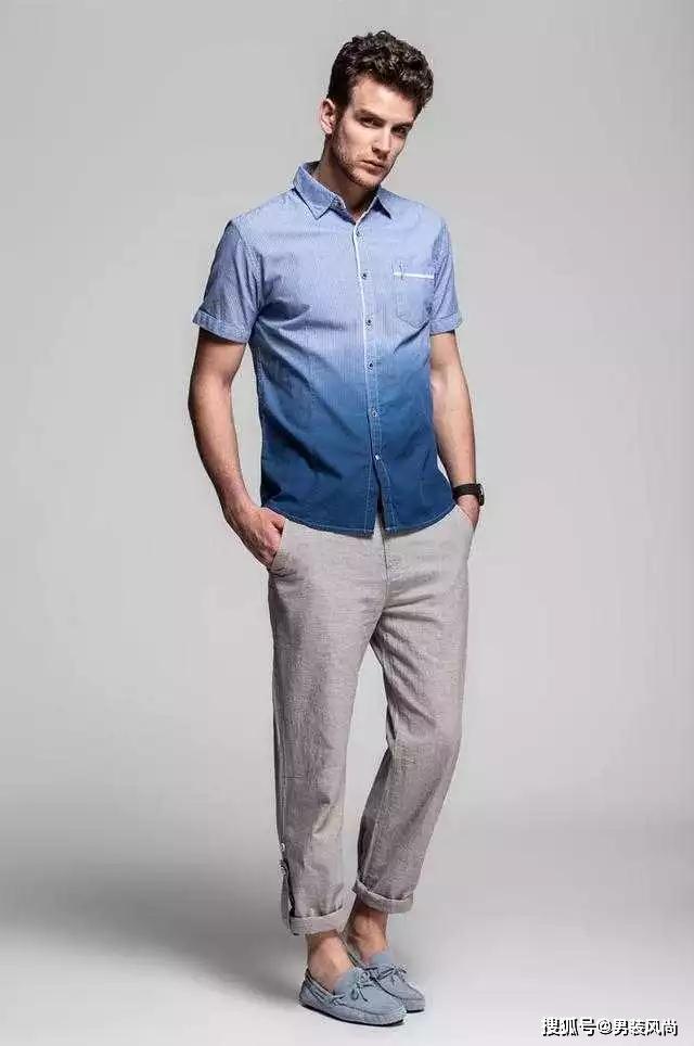 5组夏日男士短袖衬衫穿搭方案喜欢的快点收藏