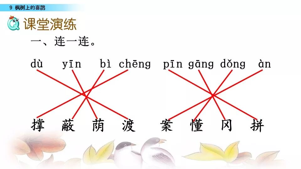 部编版二年级下册第9课枫树上的喜鹊图文讲解知识点梳理