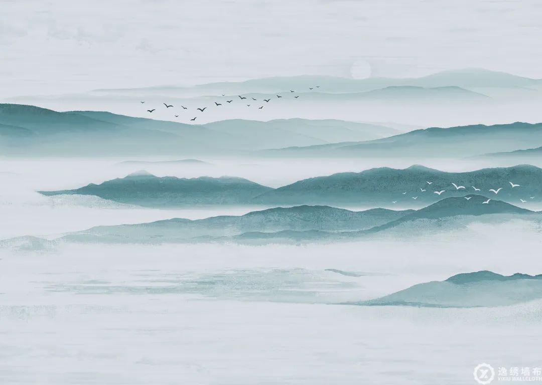 新品青山云吟,取自中国山水中蓝绿之间一抹碧青色为灵感来源主调.