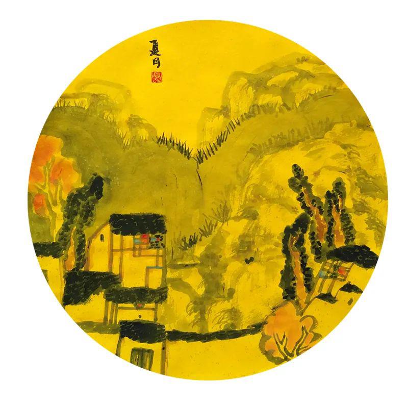 青年画家夏月脚到处青山绿水兴来时繁花田园