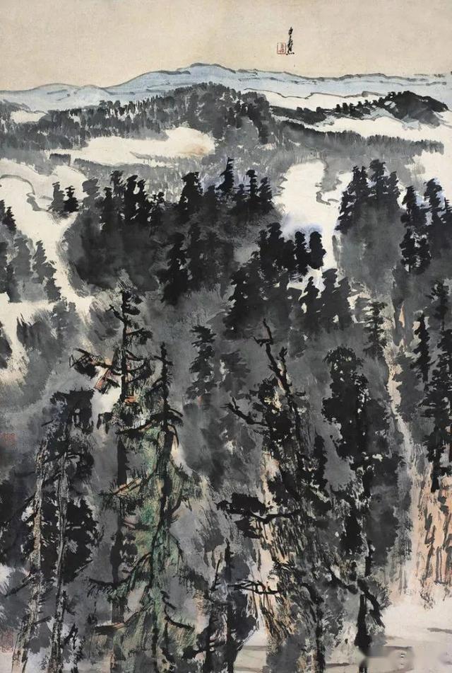 画家要画自己最感动最想画的童中焘山水画欣赏