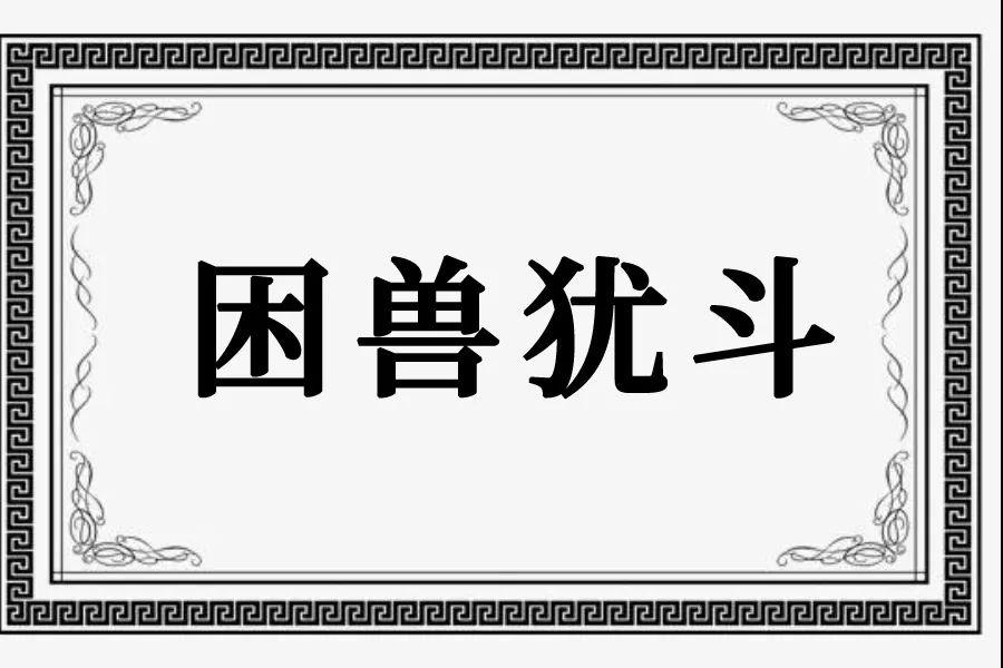 每日成语小故事困兽犹斗