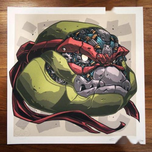 新加坡涂鸦艺术家将动漫人物机械化