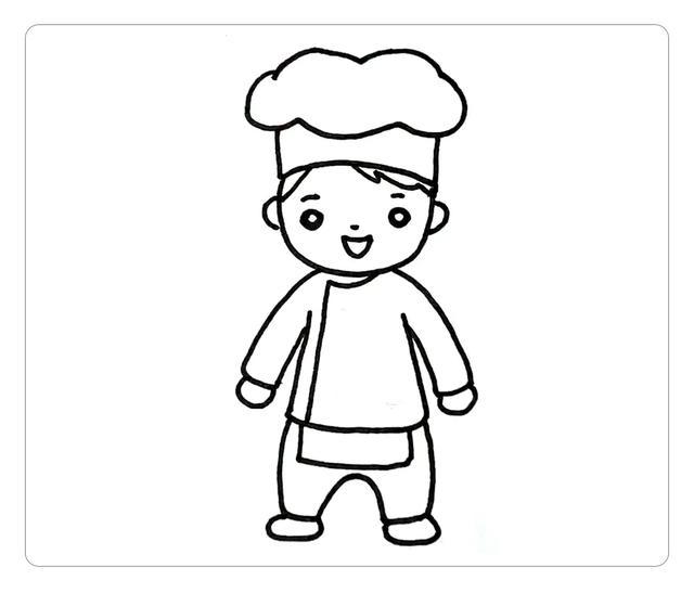 五一劳动节快到了教你画小厨师简笔画图文视频