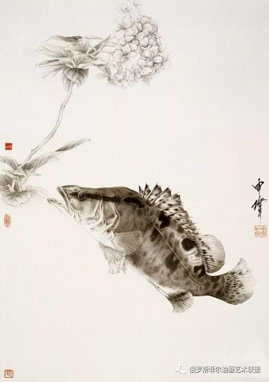 中国画家申伟工笔花鸟精品欣赏