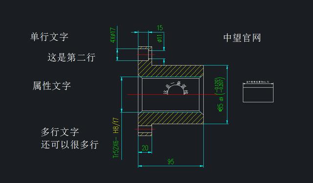 一般都是簡單的文字標註說明,所以使用單行文字或者多行文字基本上