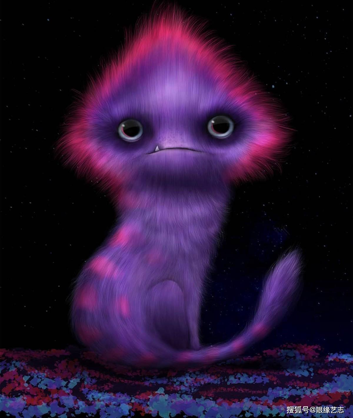 毛茸茸的萌系小精灵,掌握要领,这样的毛发不难画_动物