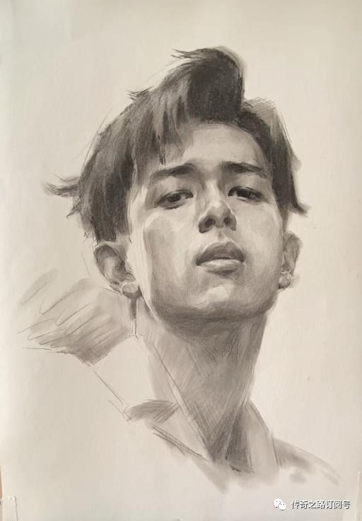 传奇之路绘画大赛第五期李现素描头像步骤分析图精辟