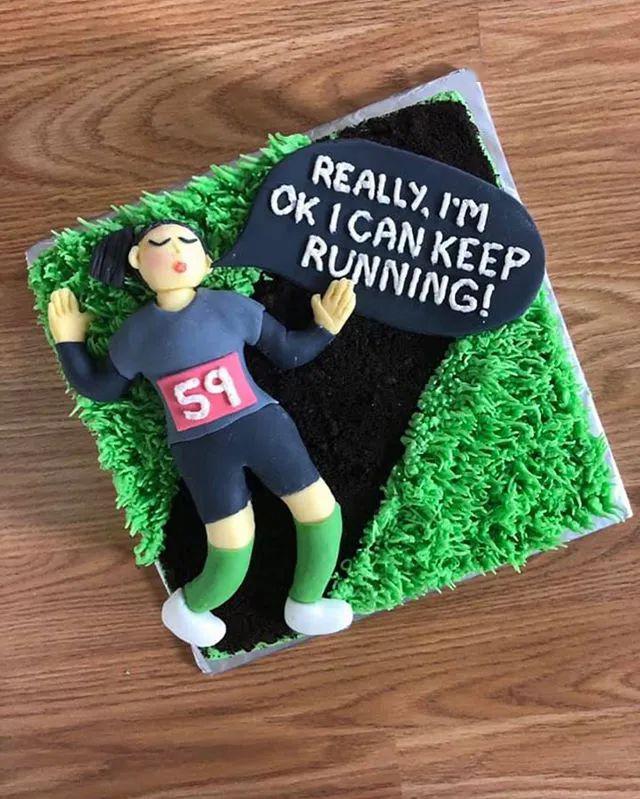 马拉松主题的可爱蛋糕你舍得吃吗