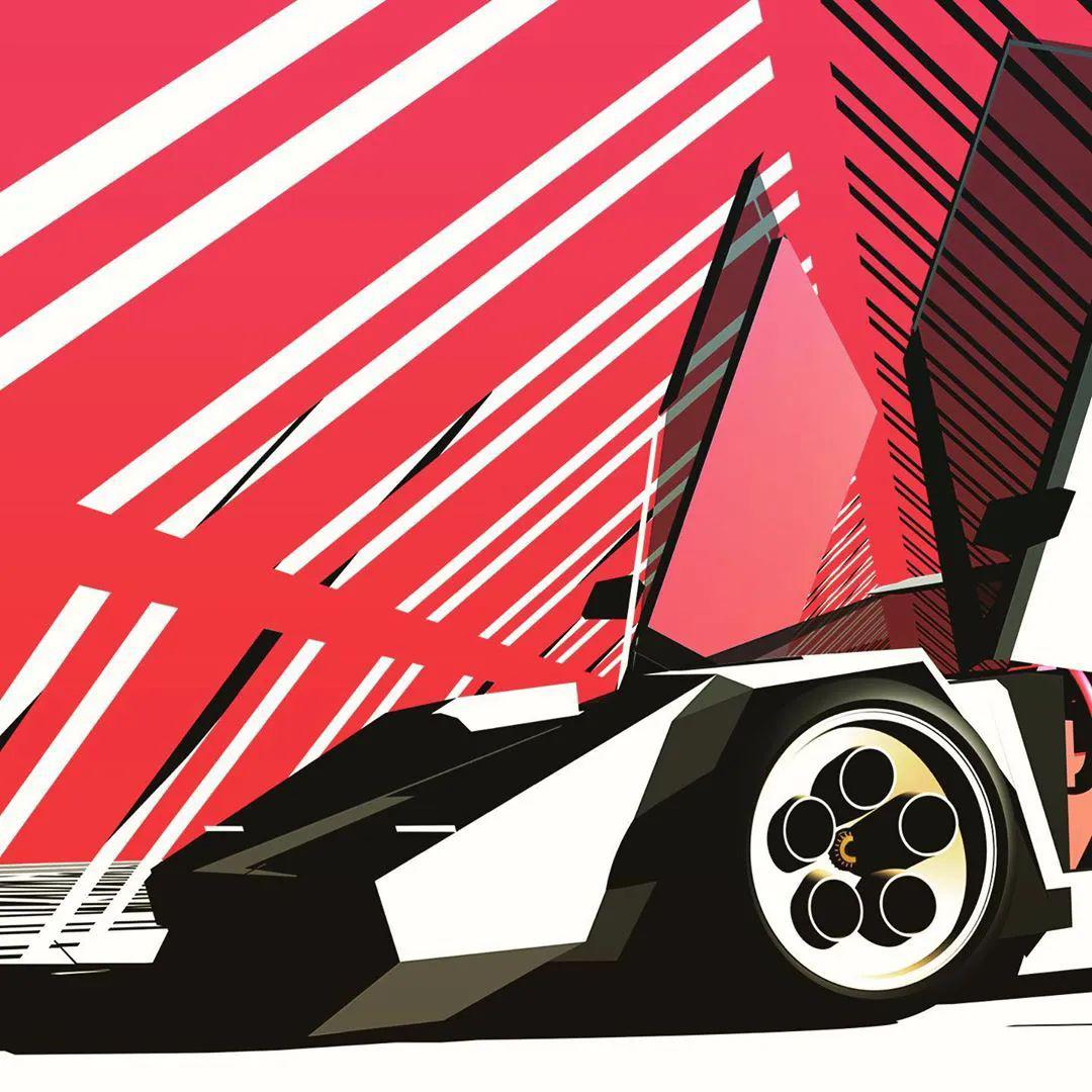 独具一格的点线面的艺术奥迪设计师的极简主义插画欣赏