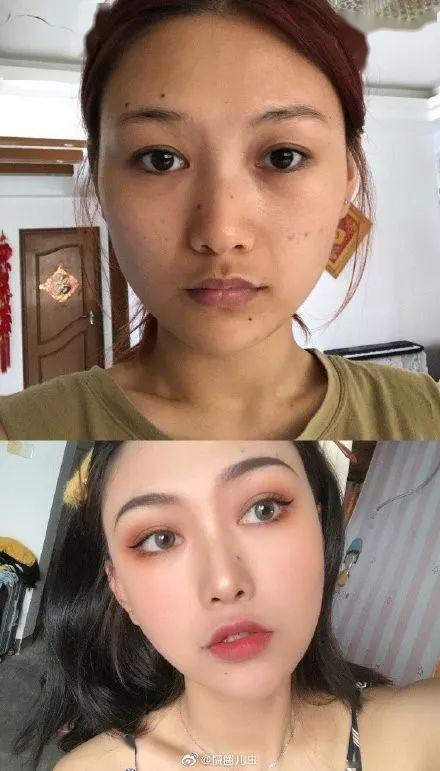 必看女生化妆前vs化妆后的区别
