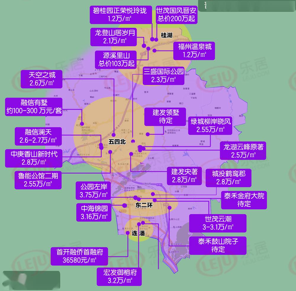 4张图看懂福州五区真实房价分布!福州楼市真回暖了吗?