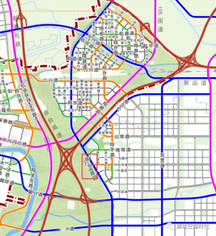 擬佔地1197畝連接臨空萬莊九州廊坊市區等地新路一條南北大動脈將開建