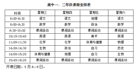 陽穀中小學生,第十三週空中課堂課程表來了,請按時收看!