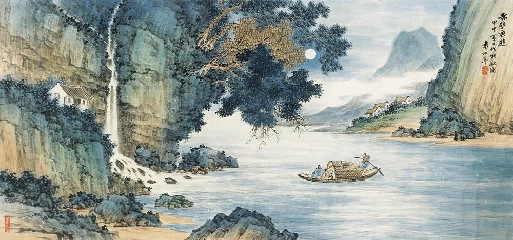 赤壁夜游赤壁夜游赤壁夜游赤壁夜游袁松年(1895-1966),海派国画大家