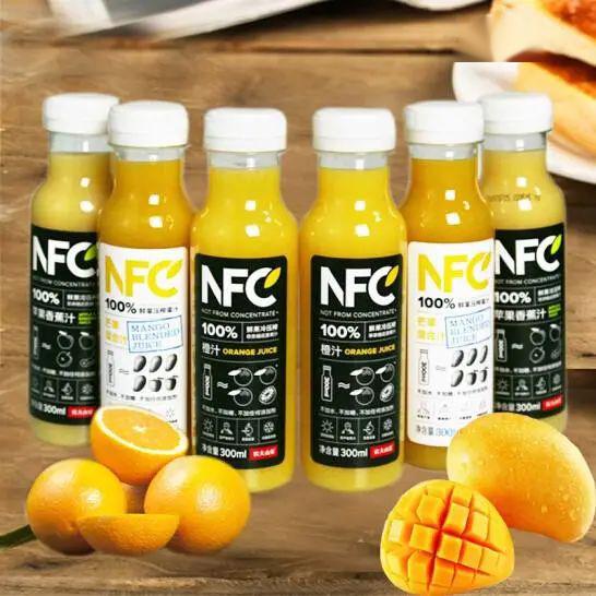 相對於同類nfc果汁產品的高價定位,農夫山泉常溫nfc果汁300ml零售價僅