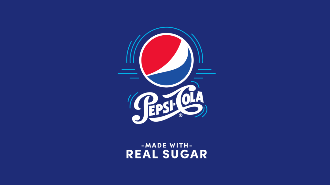 百事可乐真糖版更新logo和包装有点动感