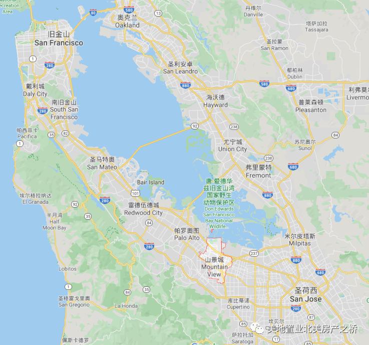 山景城(mountain view)是美国加州圣克拉拉县(santa clara county)内