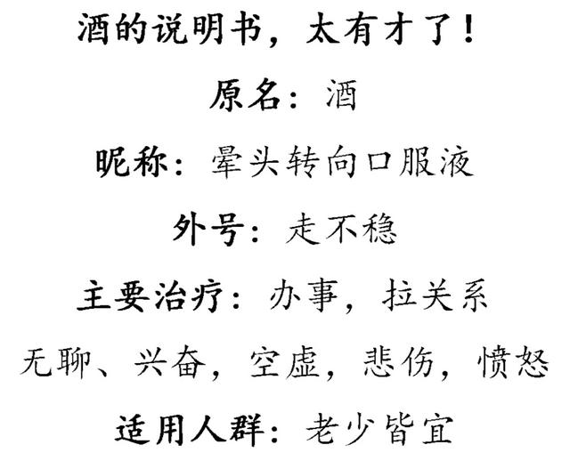 酒的说明书