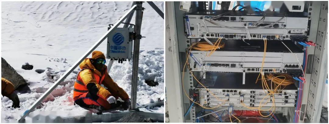 华为spn承载设备海拔6500米安装现场珠穆朗玛峰,作为世界第一高度,峰