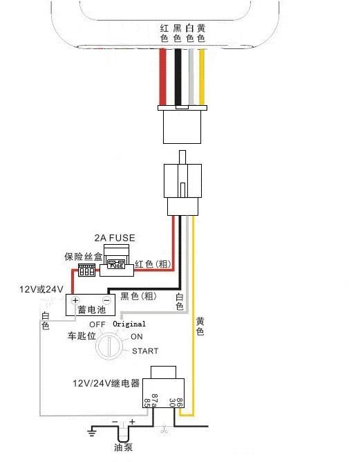 锐明车载gps终端接线图片