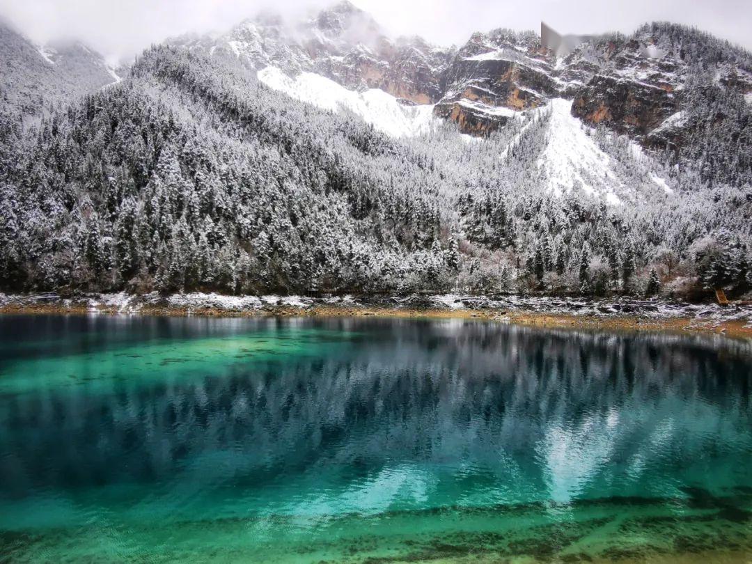 九寨沟冬天的美景图片图片
