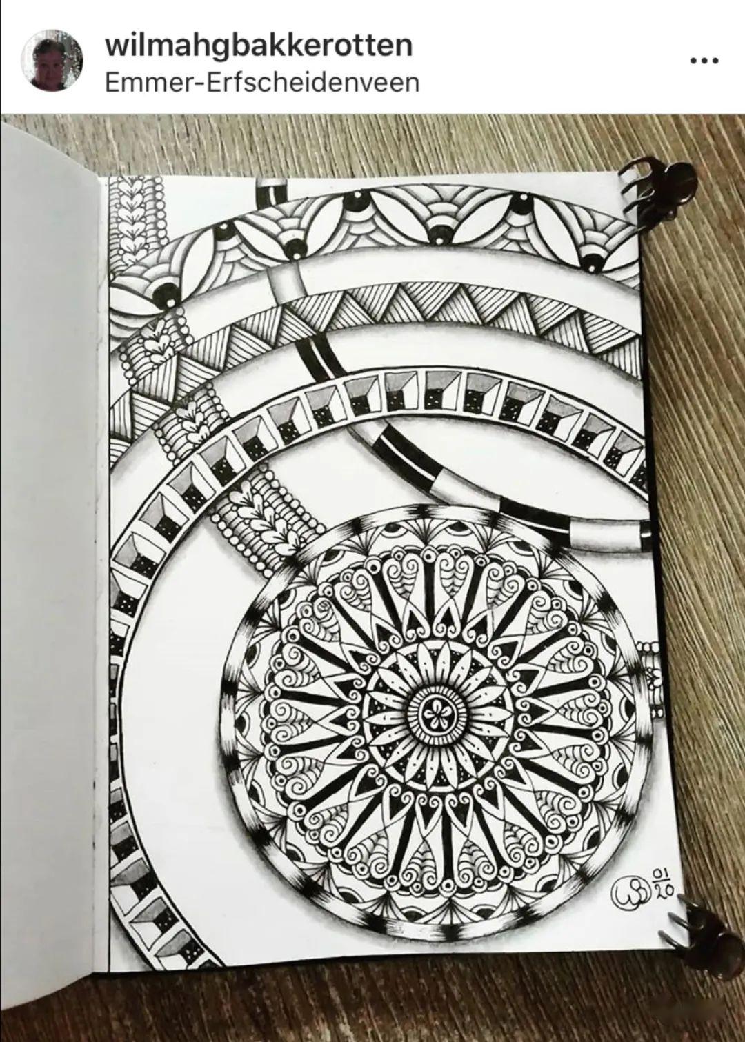 每天一张禅绕画:花瓣(petalach)