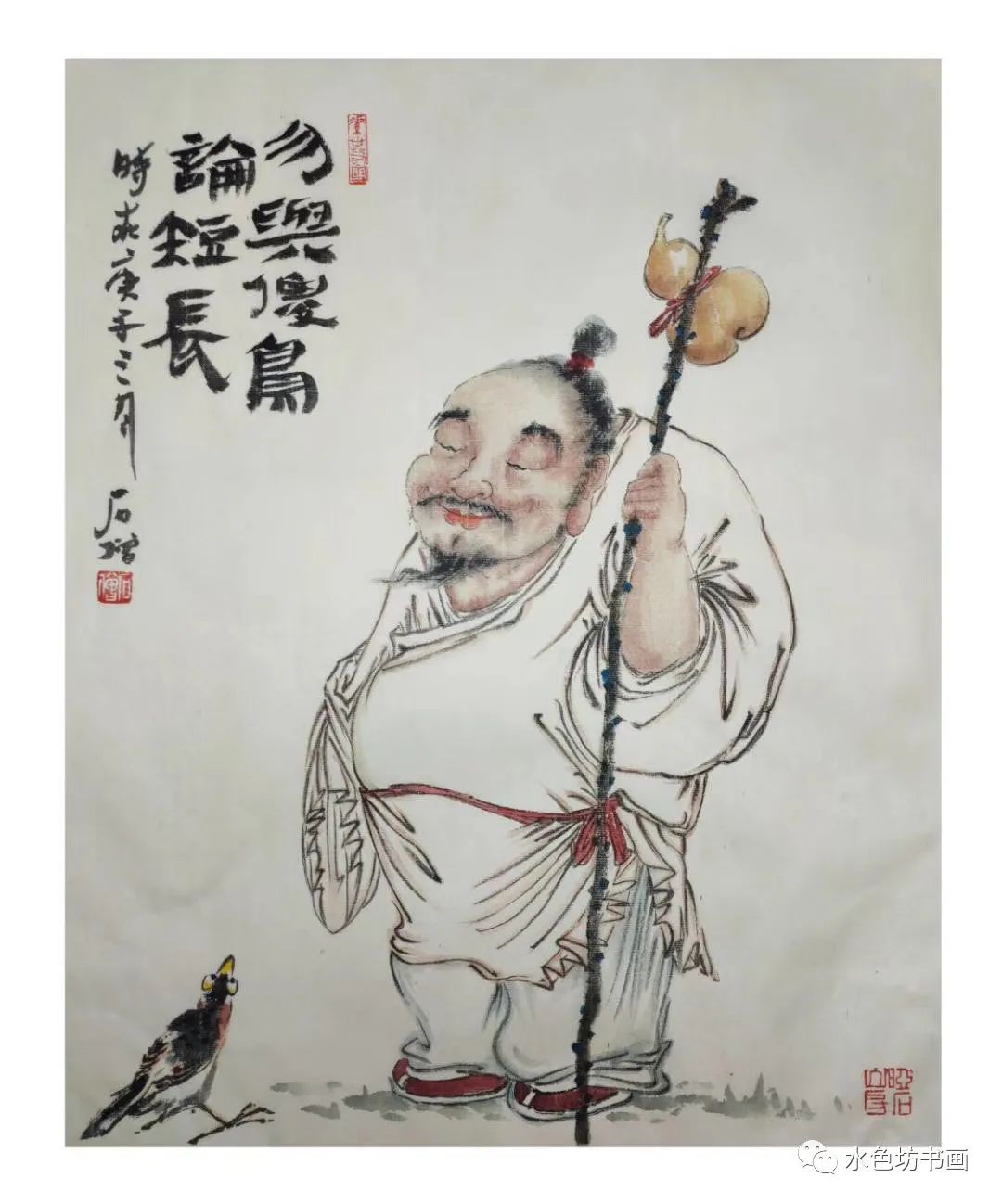 画家专栏│石僧可爱怪老头趣味纸上来