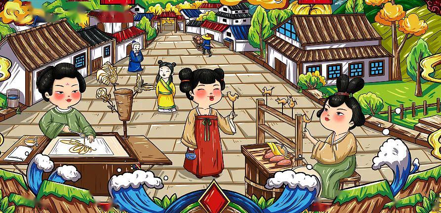 唐朝精致生活吃冰淇淋嚼口香糖抹护肤品