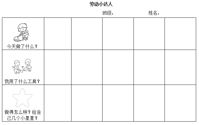 劳动达人养成记大班