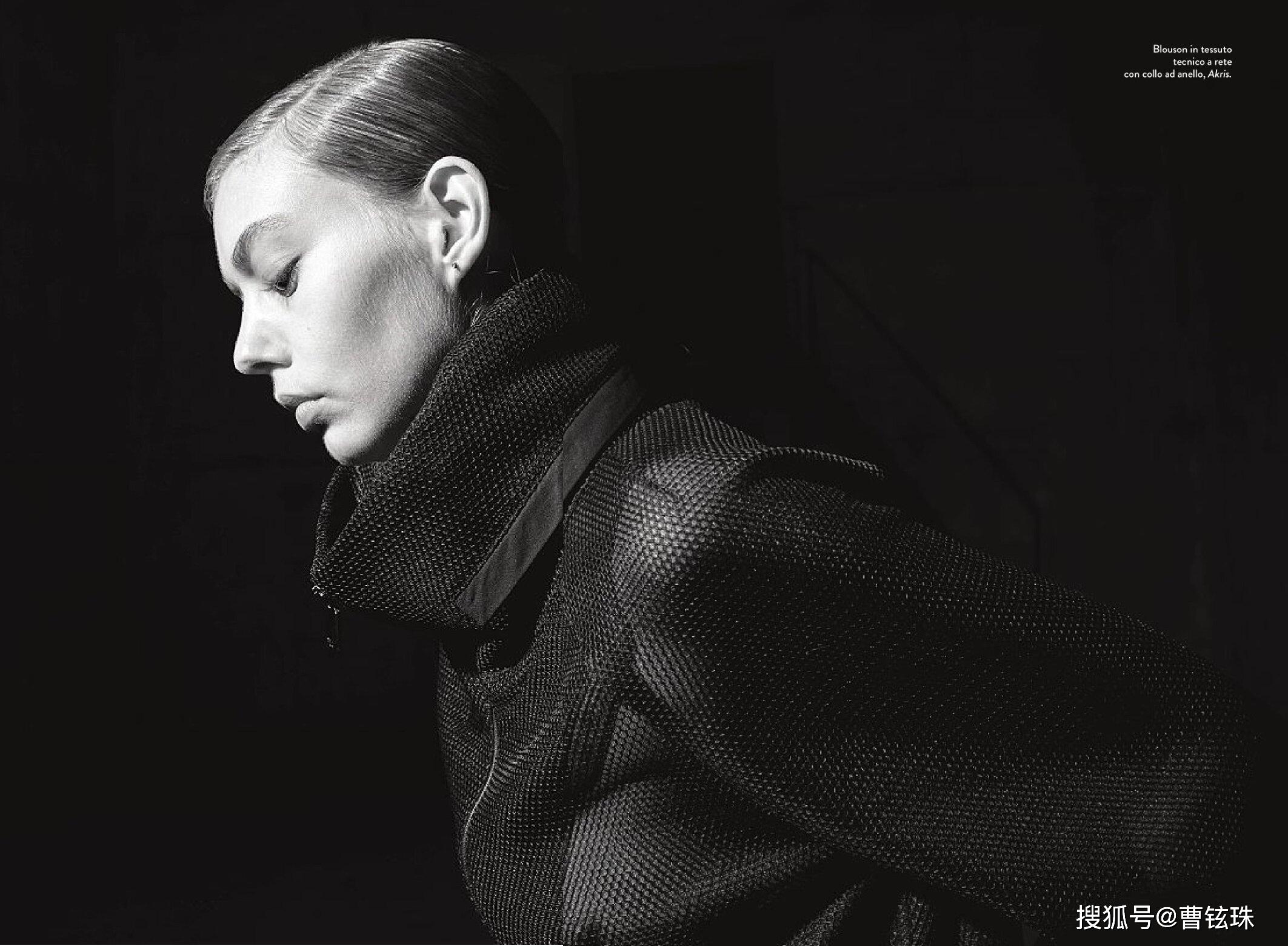 昂德莉娅·哈丁,米兰杂志《amica》黑色时尚摄影