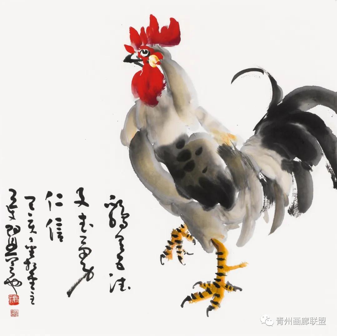 百吉呈祥李长文大师笔下的百鸡图