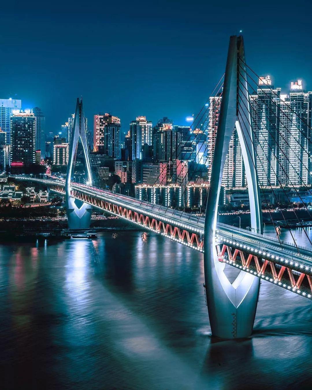 航拍影像中国八大城市夜景航拍