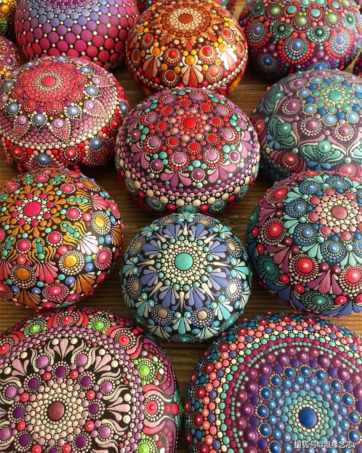 原创曼陀罗波点彩绘当色彩在中心炸裂开启一场未知的自我探索