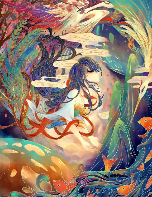 古风神魔玄幻~花鸟鱼兽的世界在画师笔下变得极为神奇~-搜狐大视野-搜狐新闻