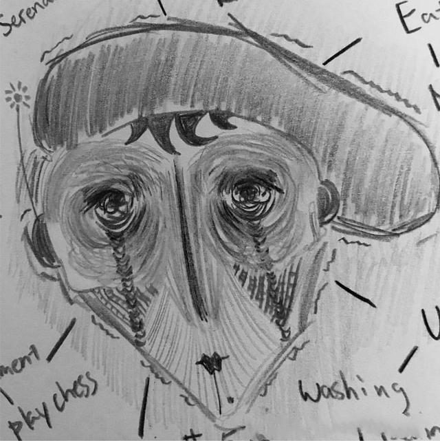 新专辑录制完成窦靖童开心晒出窦唯自画像网友跪求别画谢霆锋