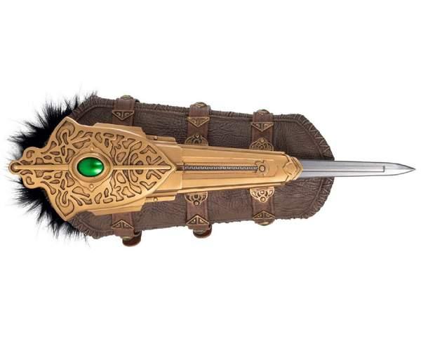 袖剑长度约37厘米,为1:1复刻,并可穿戴.