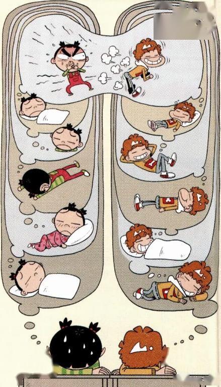 阿衰睡觉放屁睡在他下床的小冲被这屁崩得喊妈妈