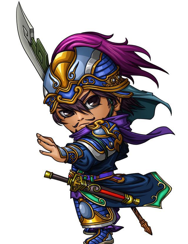 精美q版三国人物志_张辽