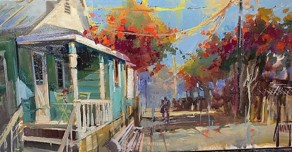 美国画家stevenquartly印象派风景油画作品赏析