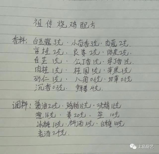 职业厨师不外传的手写菜谱秘籍终于整理完毕收藏起来吧