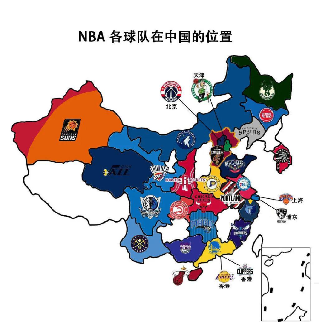 乱侃nba各队在中国的位置你的主队是