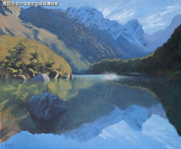 图片[10]-如何画这幅风景画山水与天空 中国数字油画网解密-数字油画网-（个人图片收录）